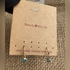 Brandy Melville Blue Rhinestone Earrings